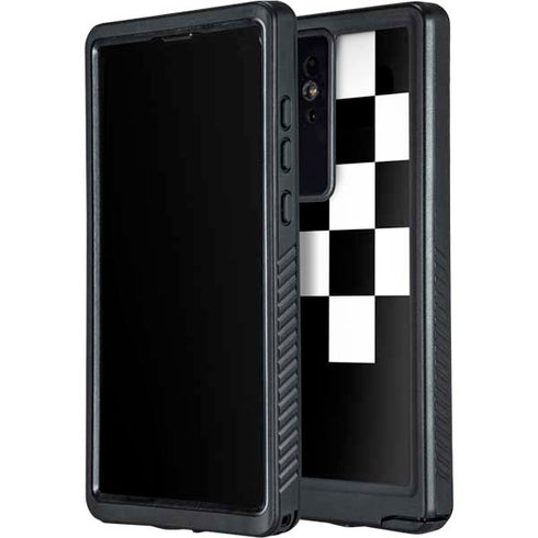 Checkerboard Split Galaxy S24 Ultra Waterproof Case