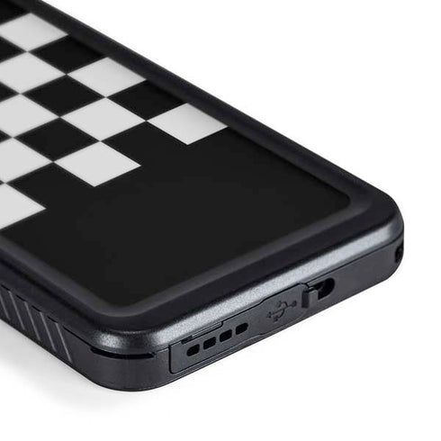 Checkerboard Split Galaxy S24 Waterproof Case