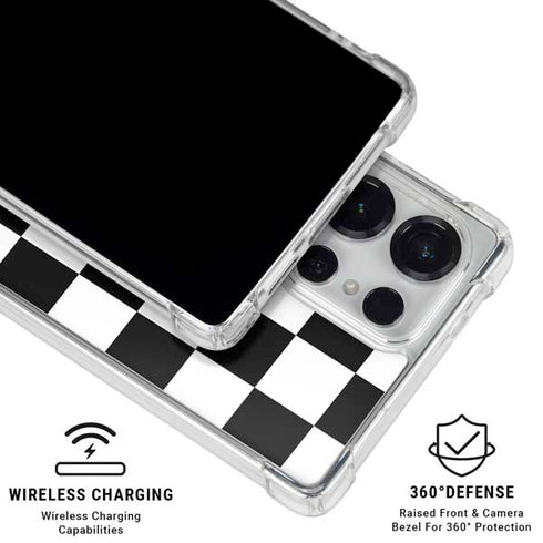 Checkerboard Split Galaxy S25 Ultra Clear Case