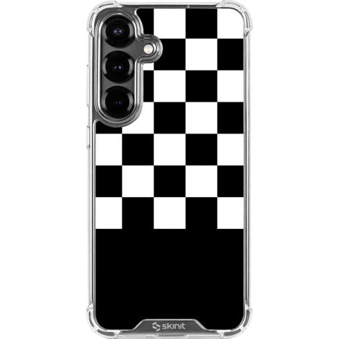 Checkerboard Split Galaxy S26 Clear Case