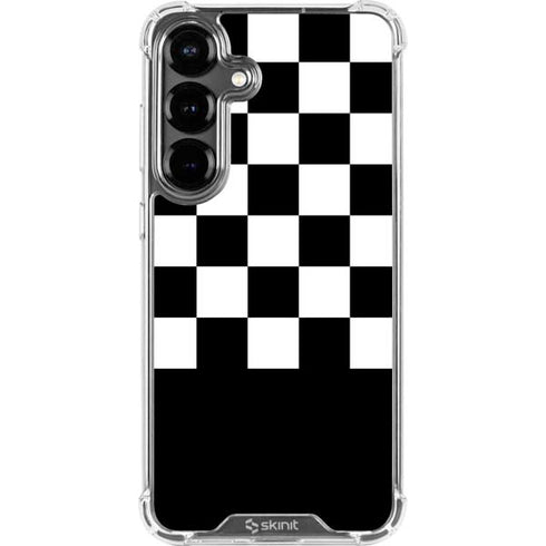 Checkerboard Split Galaxy S26 Plus Clear Case