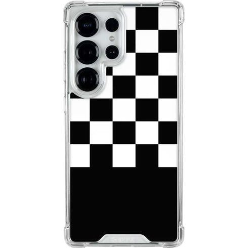 Checkerboard Split Galaxy S26 Ultra Clear Case
