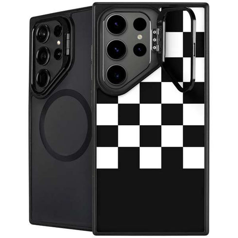 Checkerboard Split Galaxy S26 Ultra Kickstand Case