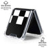 Checkerboard Split Galaxy Z Flip6 Clear Case