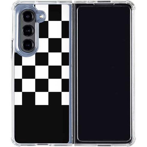 Checkerboard Split Galaxy Z Fold5 5G Clear Case