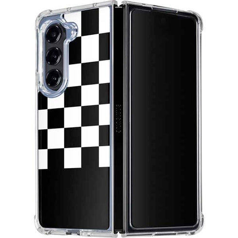 Checkerboard Split Galaxy Z Fold5 5G Clear Case