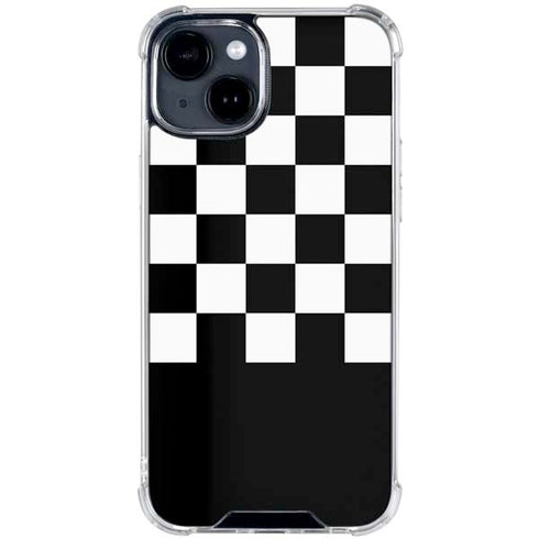 Checkerboard Split iPhone 15 Clear Case