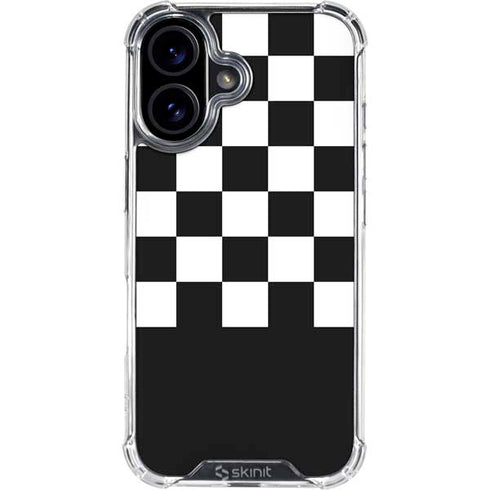 Checkerboard Split iPhone 16 Clear Case