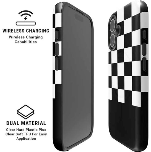 Checkerboard Split iPhone 16 Magsafe Impact Case
