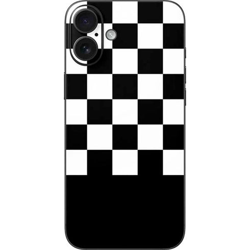 Checkerboard Split iPhone 16 Plus Skin