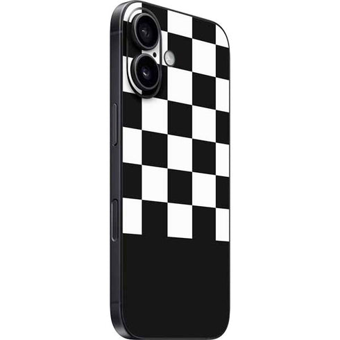 Checkerboard Split iPhone 16 Plus Skin