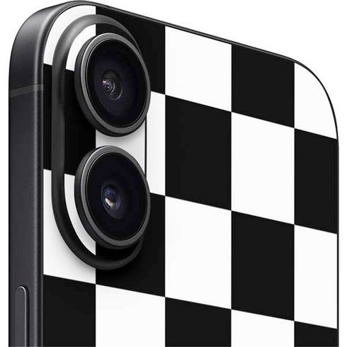 Checkerboard Split iPhone 16 Plus Skin