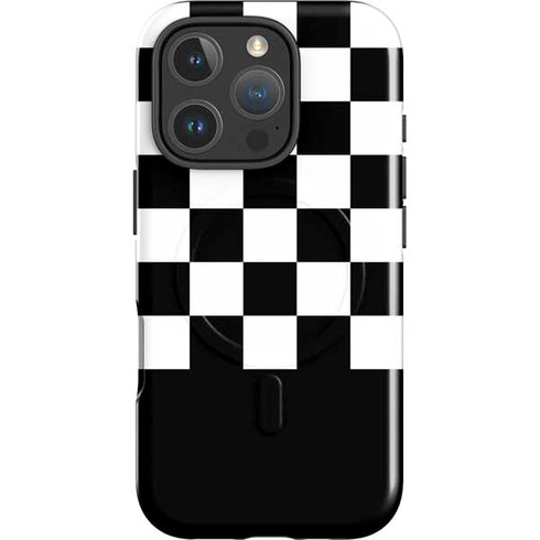 Checkerboard Split iPhone 16 Pro Magsafe Impact Case