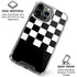 Checkerboard Split iPhone 16 Pro Max Clear Case
