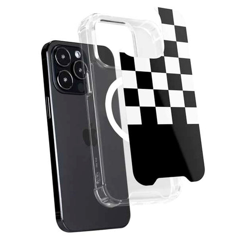Checkerboard Split iPhone 16 Pro Max MagSafe Case