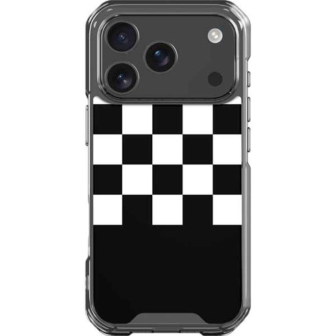 Checkerboard Split iPhone 18 Pro Clear Case