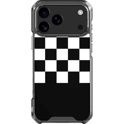 Checkerboard Split iPhone 18 Pro Max Clear Case