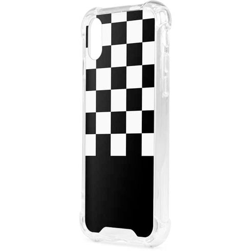 Checkerboard Split iPhone XS Clear Case