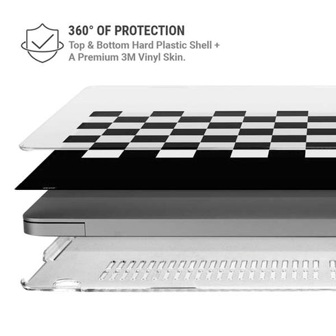 Checkerboard Split MacBook Pro 14in (2021-24) Case plus Skin