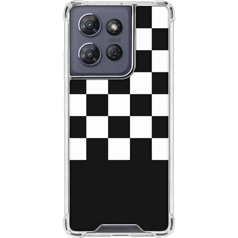 Checkerboard Split Moto G 5G (2025) Clear Case