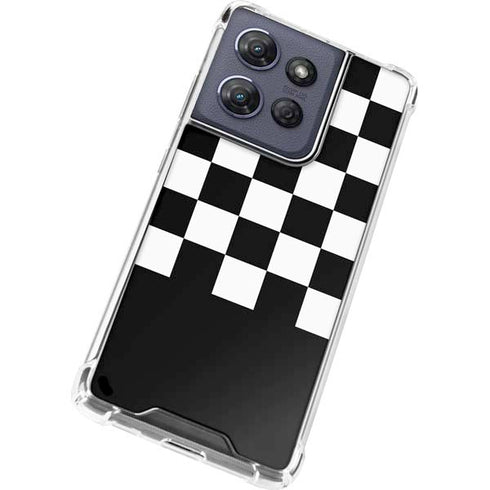 Checkerboard Split Moto G 5G (2025) Clear Case