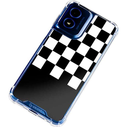 Checkerboard Split Moto G Play 4G (2024) Clear Case
