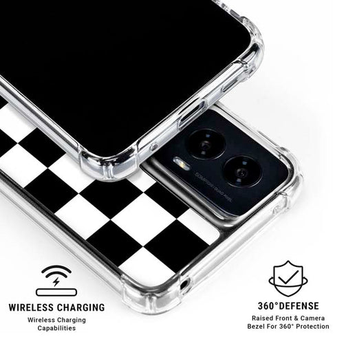 Checkerboard Split Moto G Power 5G (2024) Clear Case