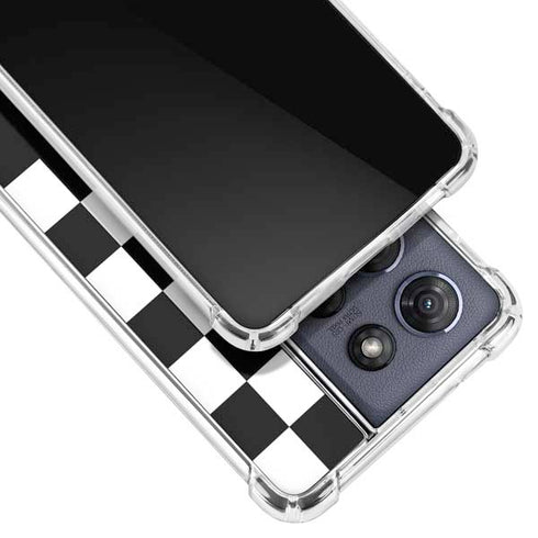 Checkerboard Split Moto G Power 5G (2025) Clear Case
