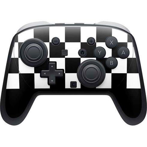 Checkerboard Split Nintendo Switch 2 (2025) Pro Controller Skin