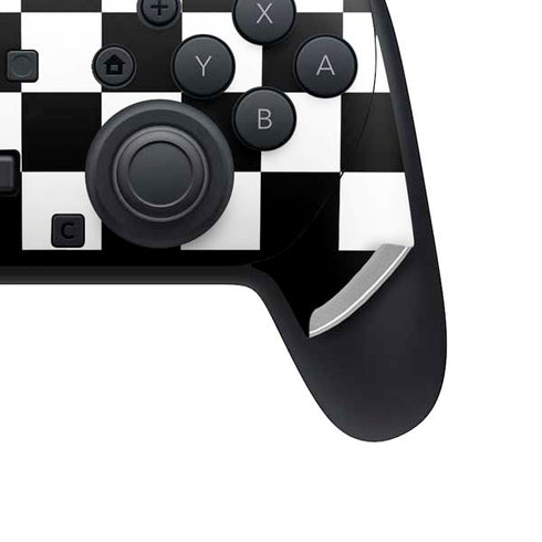 Checkerboard Split Nintendo Switch 2 (2025) Pro Controller Skin