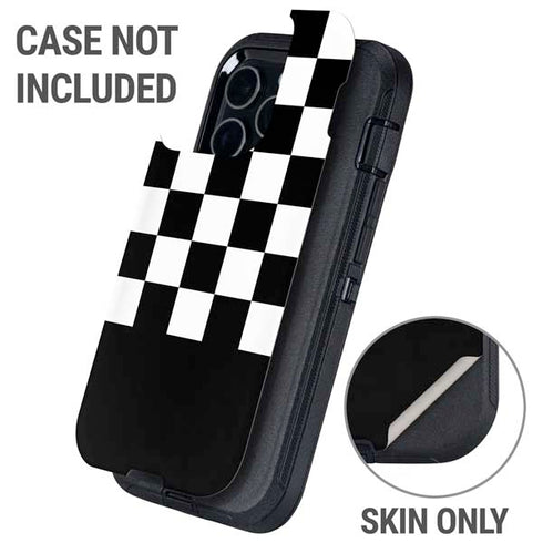 Checkerboard Split Otterbox Defender iPhone Skin