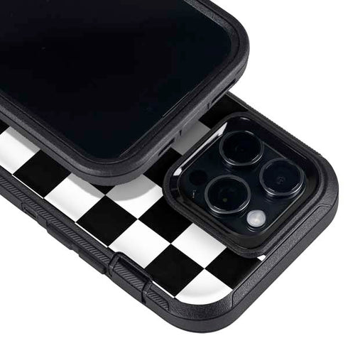 Checkerboard Split Otterbox Defender iPhone Skin
