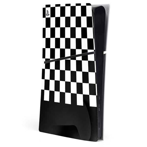 Checkerboard Split PS5 Slim Digital Edition Console Skin