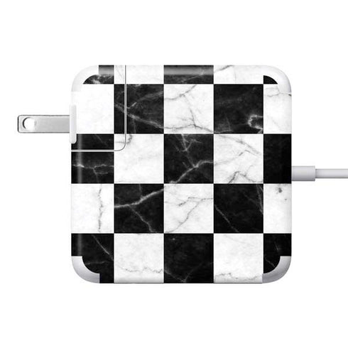Checkered Marble 85W Power Adapter (15 and 17 inch MacBook Pro Charger) Skin