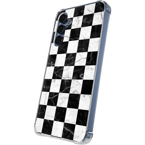Checkered Marble Galaxy A35 5G Clear Case