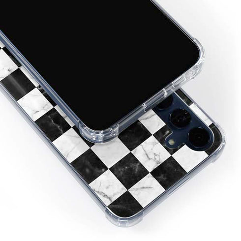 Checkered Marble Galaxy A35 5G Clear Case