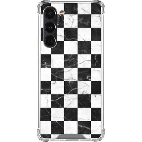 Checkered Marble Galaxy S24 FE Clear Case