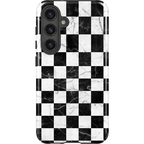 Checkered Marble Galaxy S25 Impact Case
