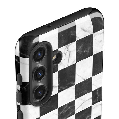 Checkered Marble Galaxy S25 Impact Case