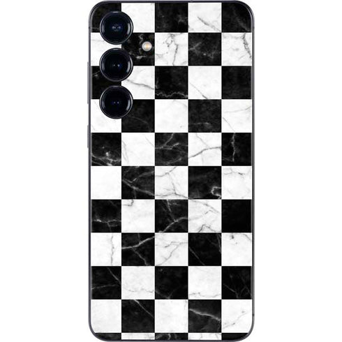 Checkered Marble Galaxy S25 Skin