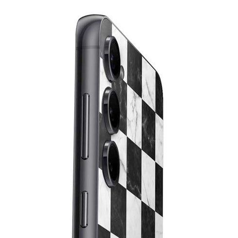 Checkered Marble Galaxy S25 Skin
