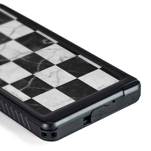 Checkered Marble Galaxy S24 Ultra Waterproof Case