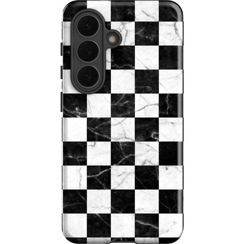 Checkered Marble Galaxy S26 Impact Case
