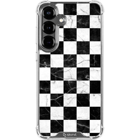 Checkered Marble Galaxy S26 Plus Clear Case