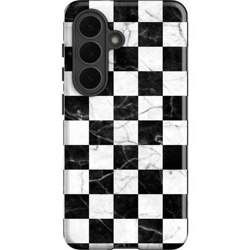 Checkered Marble Galaxy S26 Plus Impact Case