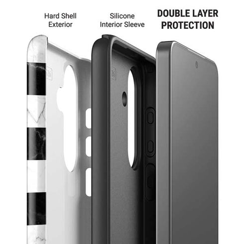 Checkered Marble Galaxy S26 Plus Impact Case