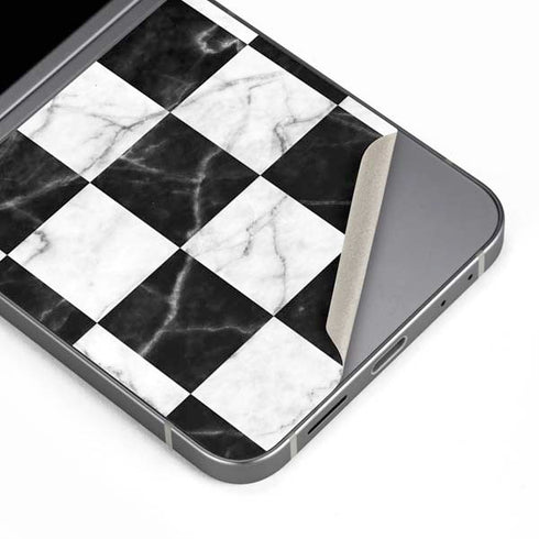 Checkered Marble Galaxy Z Flip6 Skin
