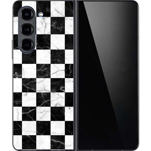 Checkered Marble Galaxy Z Fold5 5G Skin