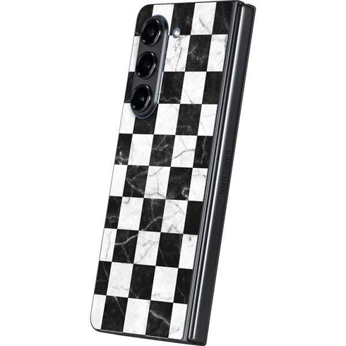 Checkered Marble Galaxy Z Fold5 5G Skin