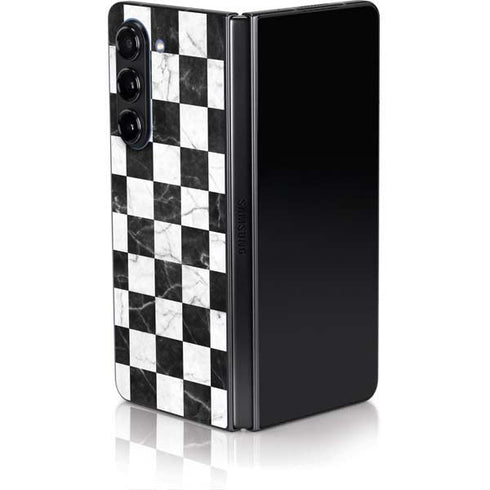 Checkered Marble Galaxy Z Fold5 5G Skin